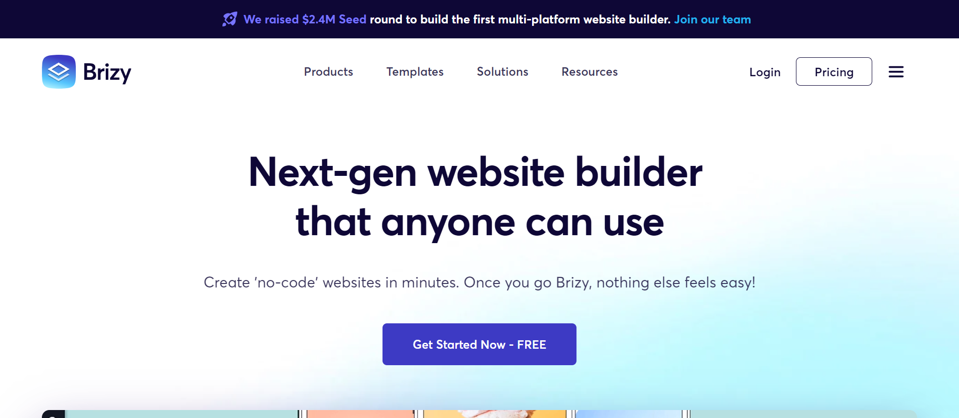 Brizy Page builder