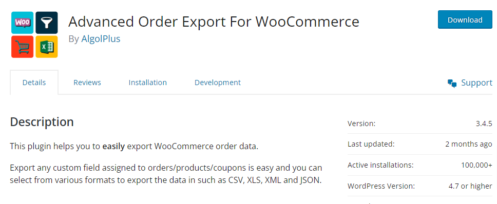 Advanced Order Export For WooCommerce