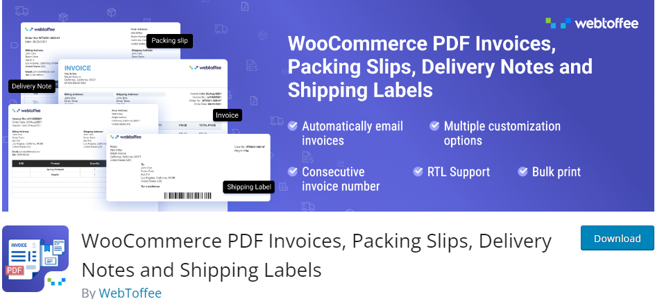 WooCommerce PDF Invoice Plugins