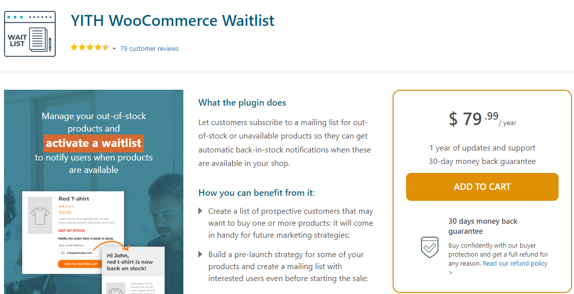 YITH WooCommerce Waitlist