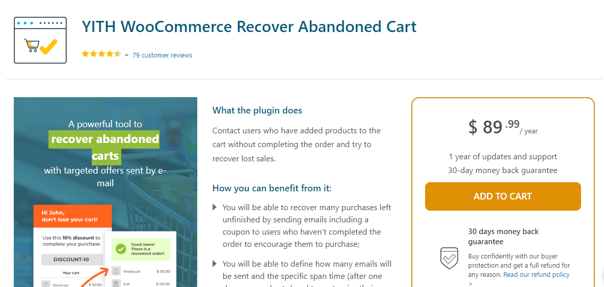 YITH WooCommerce Recover Abandoned Cart