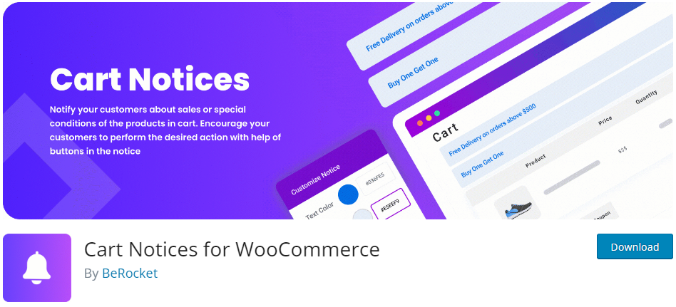 Cart Notices for WooCommerce