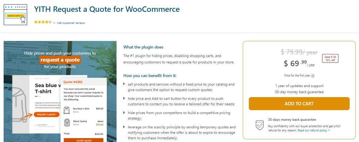 YITH Request a Quote for WooCommerce