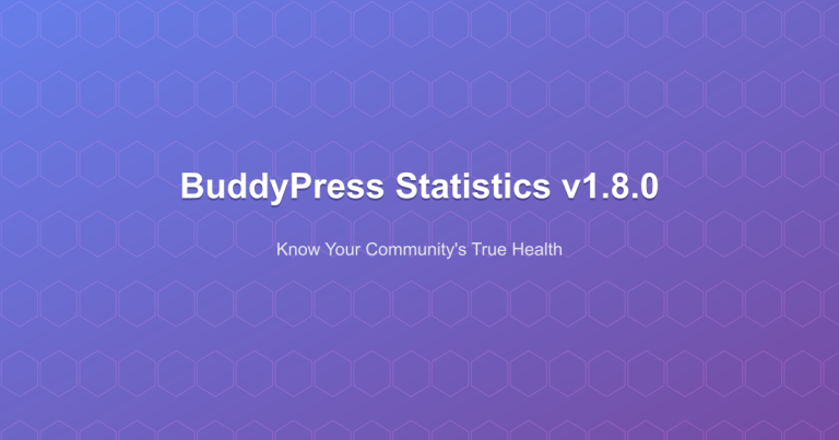 BuddyPress Statistics v1.8.0 - Know Your Community's True Health