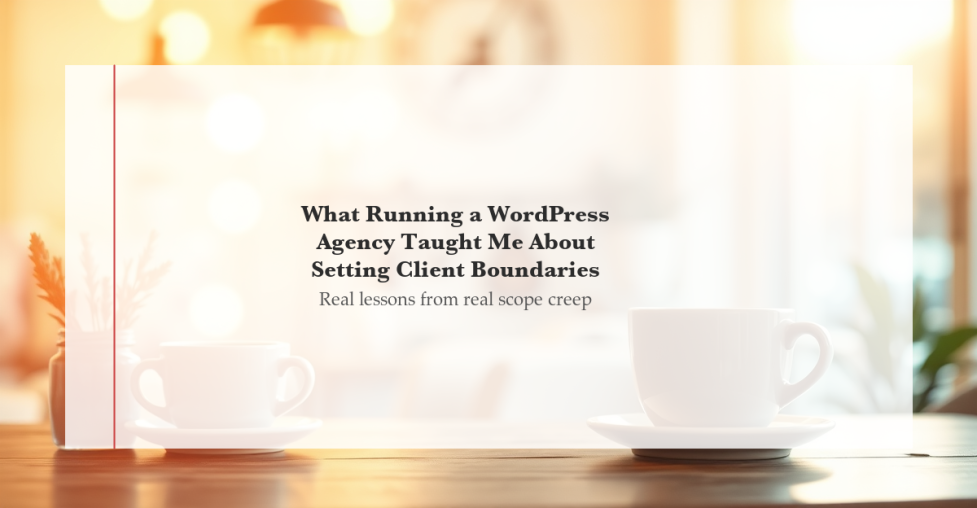 What Running a WordPress Agency Taught Me About Setting Client Boundaries