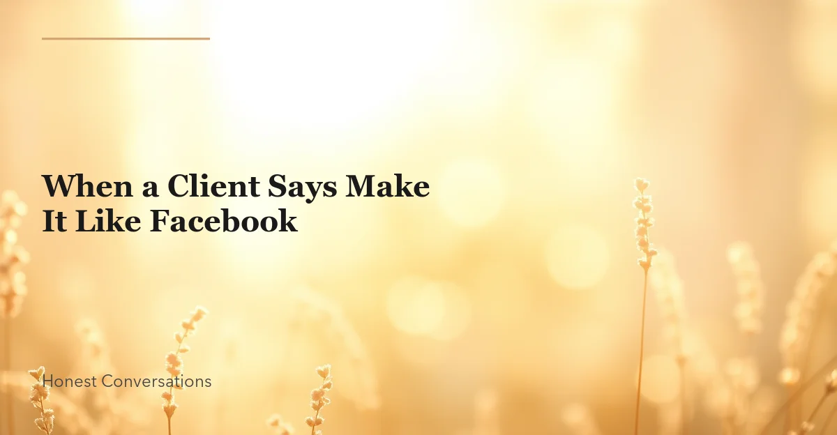 When a Client Says Make It Like Facebook