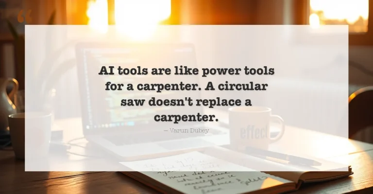 Developer workspace at golden hour with laptop and coffee - AI tools for client projects