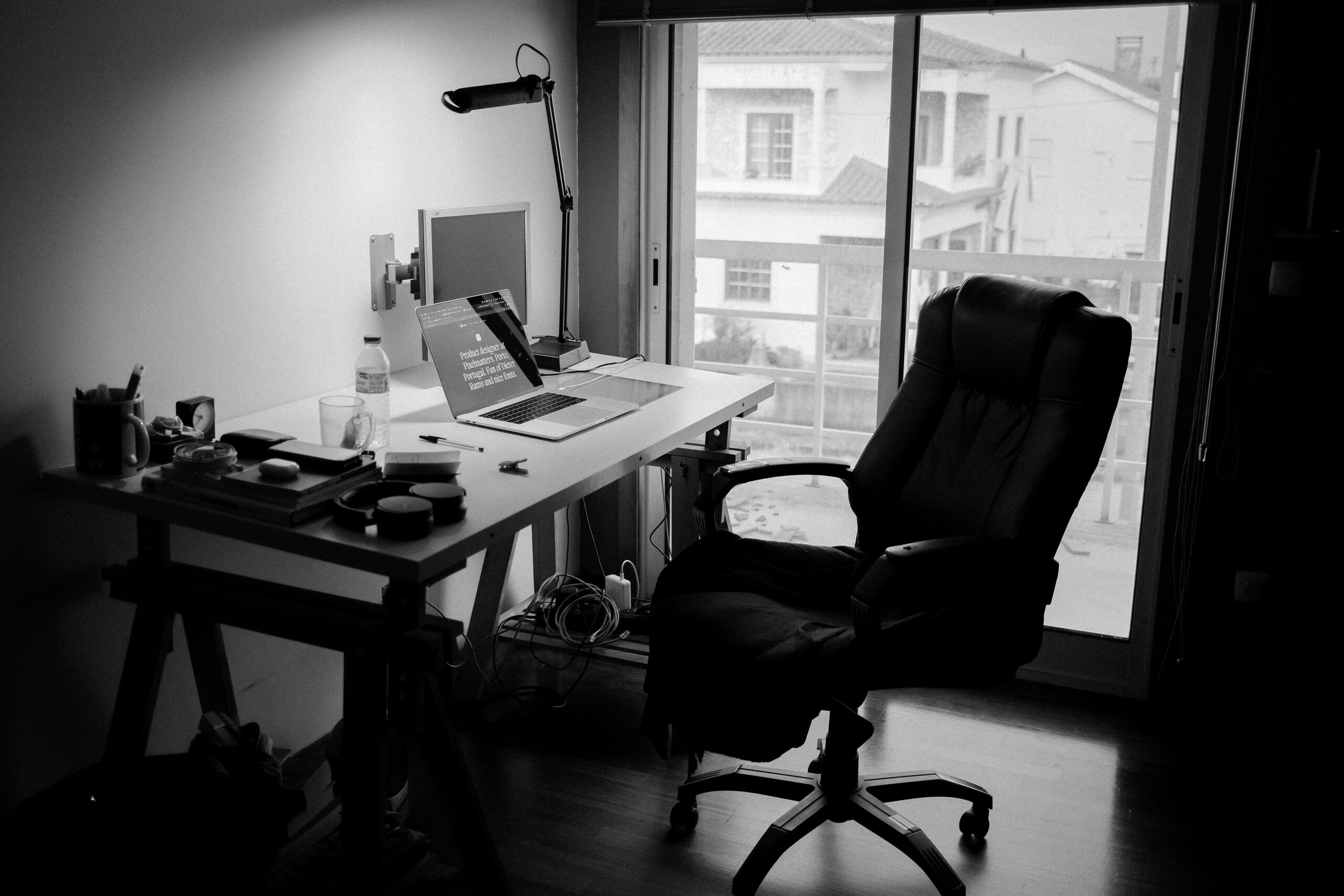 Clean modern developer workspace representing solo AI-powered agency